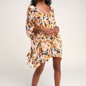 Floral Print swim cover up